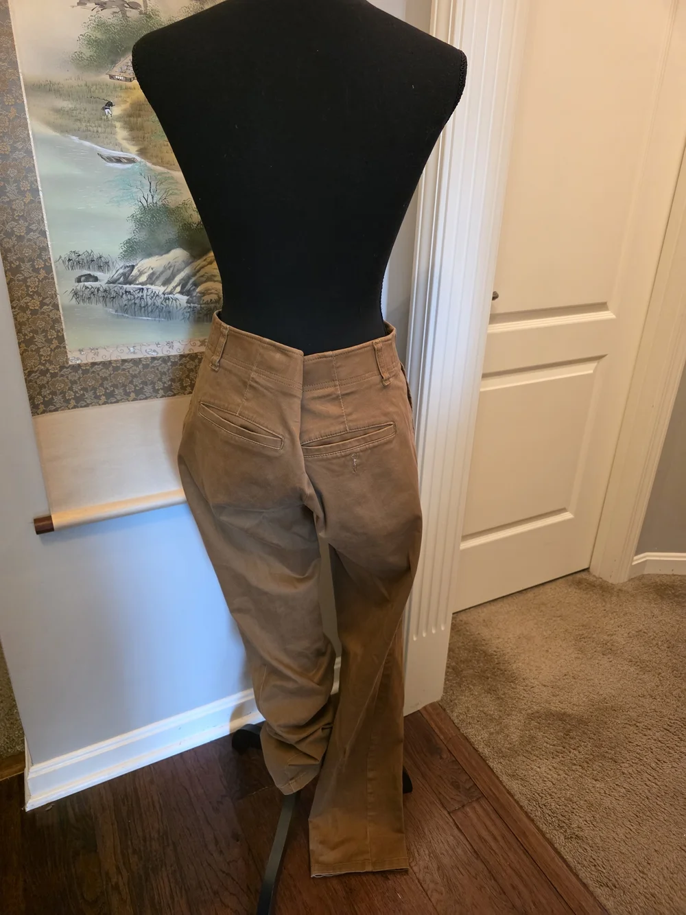 Men's Straight-Leg Cotton Pants in Brown